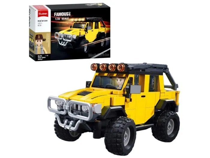 Конструктор SLUBAN M38-B1359 джип, фігурка, 324дет, кор., 30-19-6,5см