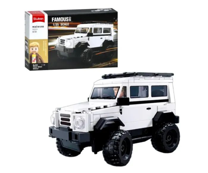 Конструктор SLUBAN M38-B1358 джип, 1:35, фігурка, 332 дет., кор., 30-19-7 см.