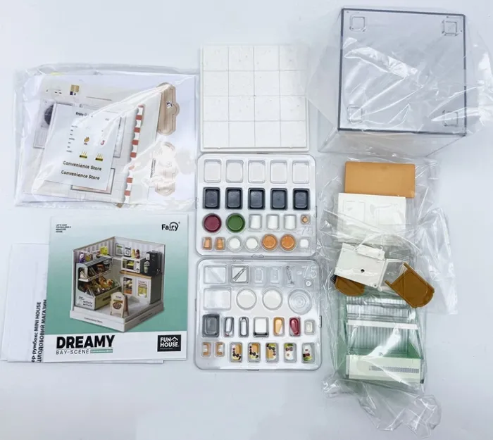Конструктор-румбокс MINI HOUSE серії "Інтер'єр Міні" – ЦІЛОДОБОВИЙ МАГАЗИН (арт. 8033)