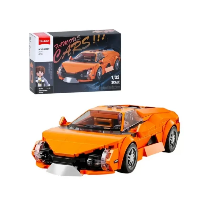 Конструктор SLUBAN M38-B1509 авто серія, машина, 1:32, фігурка, 267 дет., кор., 30-19-7 см.