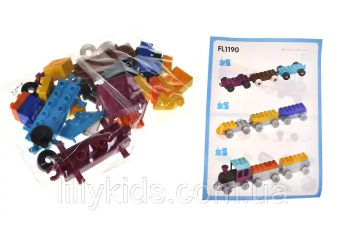 Конструктор FL1190 "Потяг" 34 дет. р.22x6x16 см YG Toys