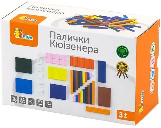 Навчальний набір Viga Toys Палички Кюїзенера (51765)