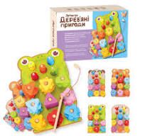 Логічна дерев’яна дошка 44120 (36) "WToys", фігури, магнітна риболовля, в коробці, ВИДАЄТЬСЯ ТІЛЬКИ МІКС ВИДІВ