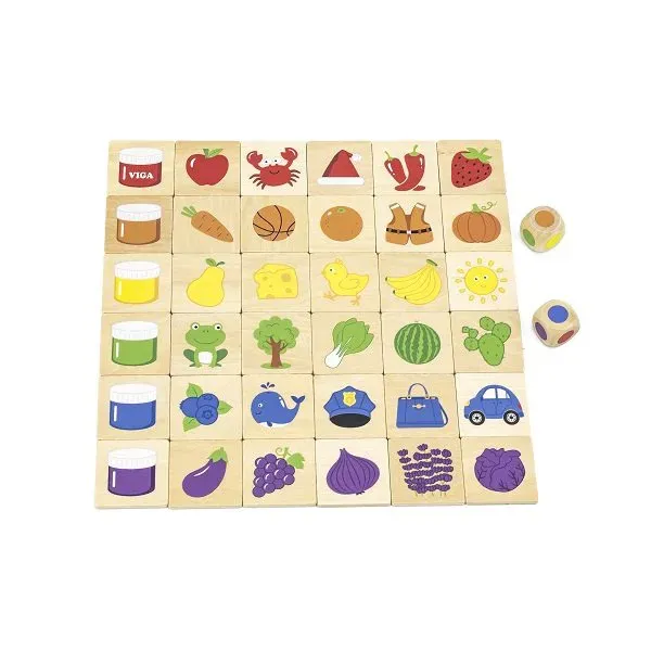 Дерев'яний пазл-гра Viga Toys Вивчаємо кольори (44505)