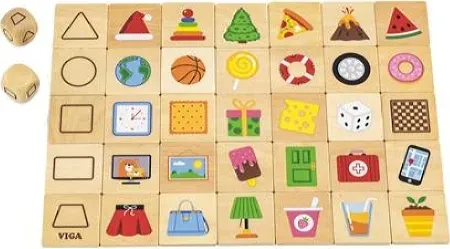 Дерев'яний пазл-гра Viga Toys Вивчаємо форми (44506)
