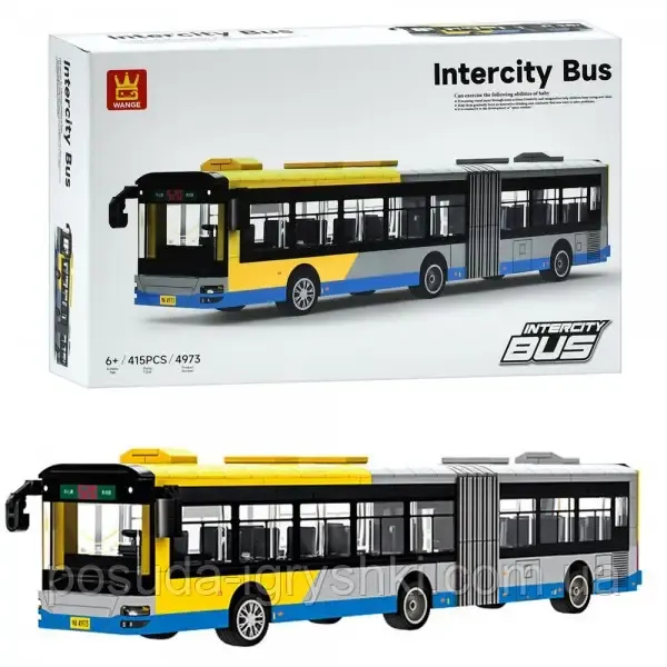 Конструктор 4973 міська серія, автобус, 415 дет., кор., 40-25-8,5 см.