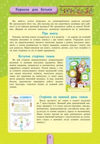 Вправи на шкільні канікули 1 клас (Осінні, ЗИМОВІ, весняні)