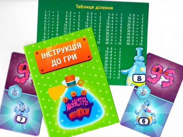 Гра Монстромножки. Таблиця множення граючись