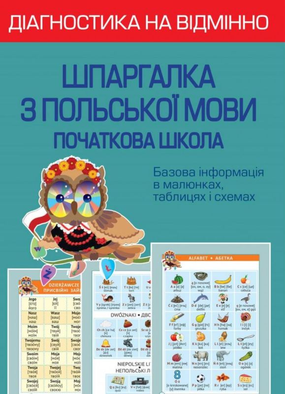 Діагностика на відмінно. Шпаргалка з польської мови.Початкова школа (Весна)