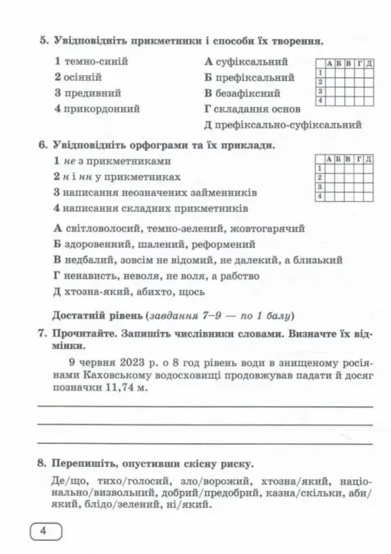 Українська мова. Діагностувальні роботи. 7 клас (за прогр.: Н. Голуб, О. Горошкіної; О. Заболотного та ін.)