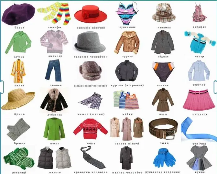 32 тематичні карточки Clothers Footwear